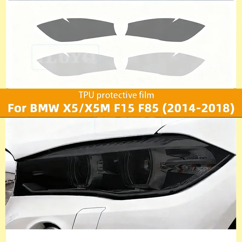 2Pcs Car Headlight Protective Film Smoke Black TPU Transparent Sticker for BMW X5 F15 X5M F85 M Performance 2014 2015 2016-2018
2Pcs Car Headlight Protective Film Smoke Black TPU Transparent Sticker for BMW X5 F15 X5M F85 M Performance 2014 2015 2016-2018
