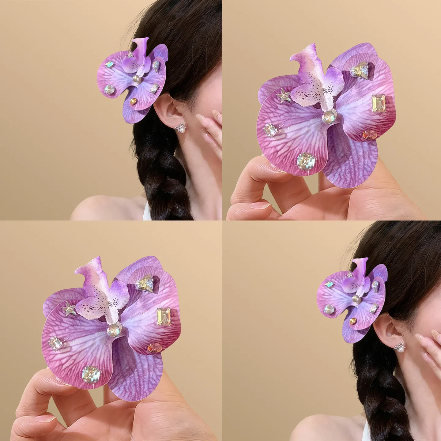 Simulation Gesang flower hairpin female side bangs clip temperament headgear versatile duck bill clip
Simulation Gesang flower hairpin female side bangs clip temperament headgear versatile duck bill clip