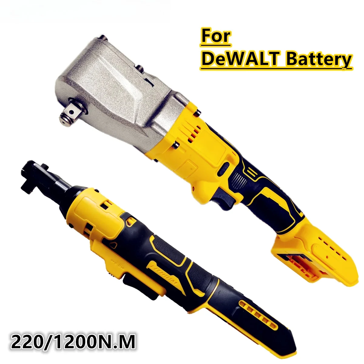 220/1200N.m For Dewalt 20V Battery Electric Ratchet Wrench Cordless Impact Driver 3/8'' 1/2'' Nut Repair Power Tools
220/1200N.m For Dewalt 20V Battery Electric Ratchet Wrench Cordless Impact Driver 3/8'' 1/2'' Nut Repair Power Tools