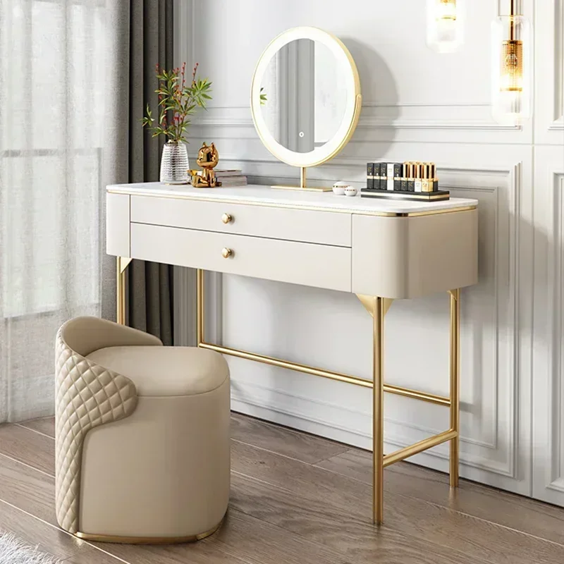 Modern Vanity With 3-Color Light Mirror And Cushioned Stool Bedroom Dresser Desk Combo Chest Of Drawers For Bedroom Vanity Chair
Modern Vanity With 3-Color Light Mirror And Cushioned Stool Bedroom Dresser Desk Combo Chest Of Drawers For Bedroom Vanity Chair