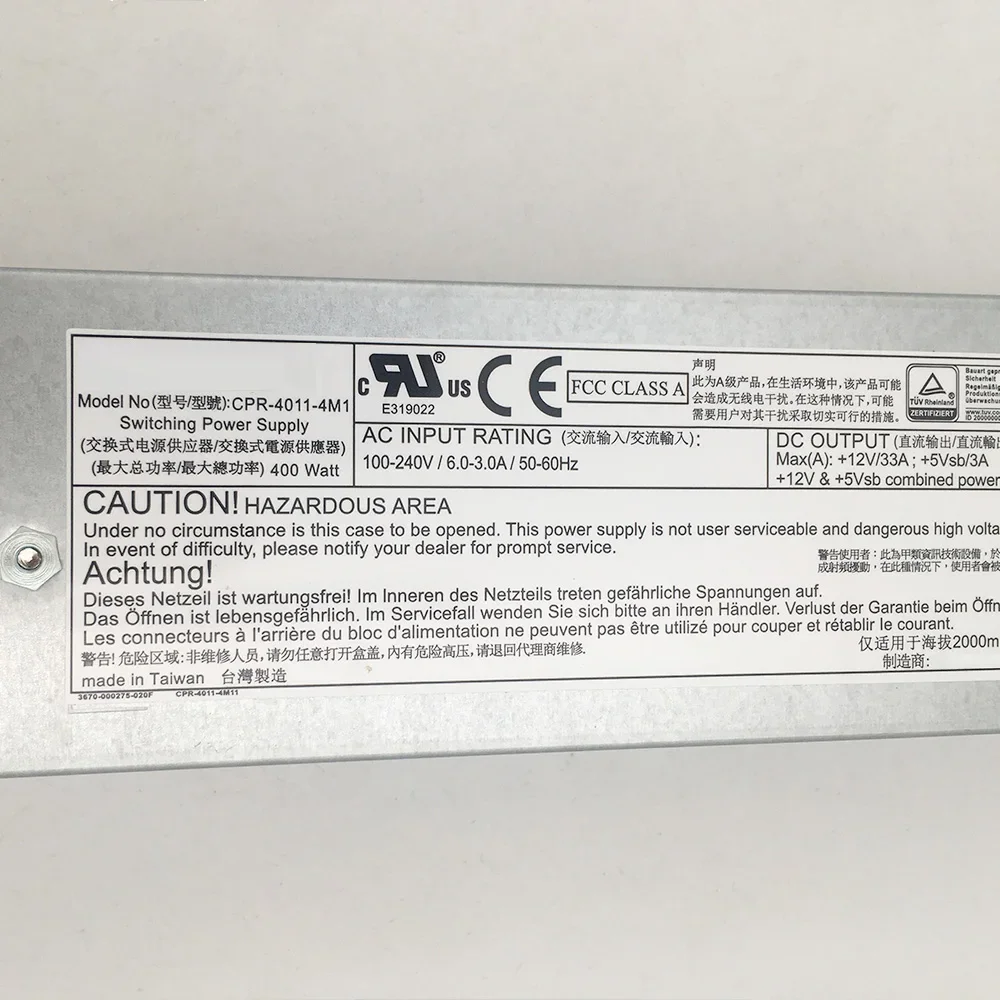 Для вычислительного оборудования CPR-4011-4M1 CPR-4011 HPE JL167A 400 Вт работает хорошо, 100% тест для импульсного источника питания
Для вычислительного оборудования CPR-4011-4M1 CPR-4011 HPE JL167A 400 Вт работает хорошо, 100% тест для импульсного источника питания