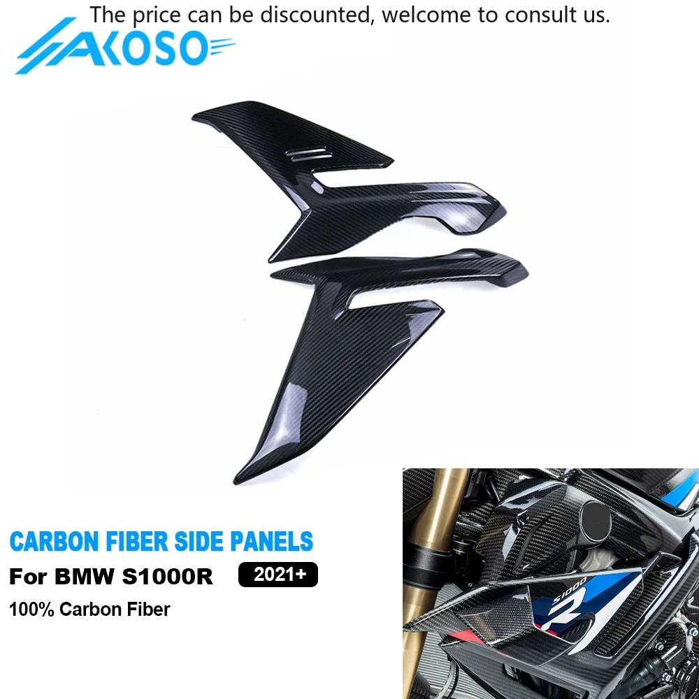 AKOSO 100% 3K Full Carbon Fiber Twill Weave For BMW S1000R 2021-2024 Motorcycle Fairing Lower Air-guide Side Panels
AKOSO 100% 3K Full Carbon Fiber Twill Weave For BMW S1000R 2021-2024 Motorcycle Fairing Lower Air-guide Side Panels