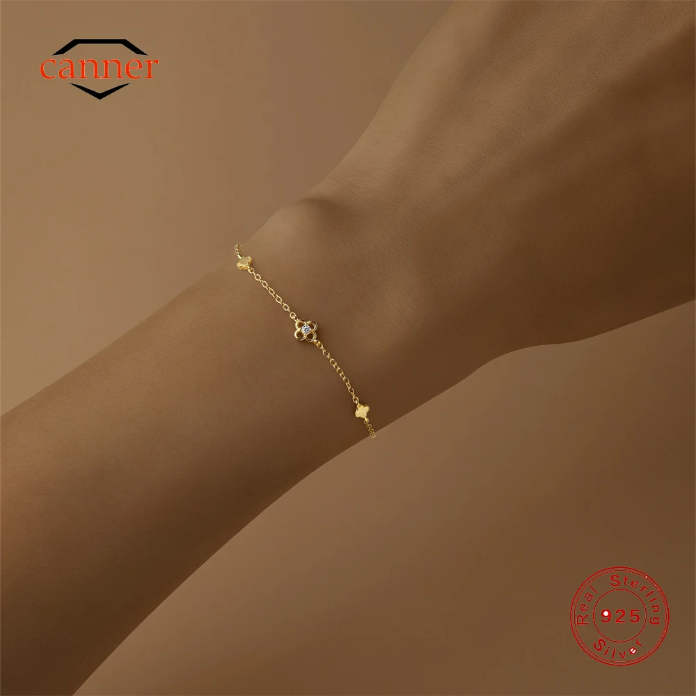CANNER Smooth Flower Clover 925 Sterling Silver Bracelet For Women Ins Minimalism Hollowed Bow Bracelet Fine Jewelry Party Gift
CANNER Smooth Flower Clover 925 Sterling Silver Bracelet For Women Ins Minimalism Hollowed Bow Bracelet Fine Jewelry Party Gift