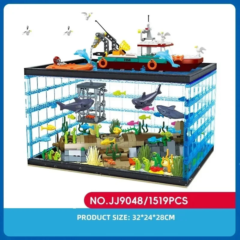 1519pcs Deep Sea Ruins Fish Tank Building Blocks MOC Undersea World Fishing Boat Shark Model Bricks Desktop Ornaments Kids Toys
1519pcs Deep Sea Ruins Fish Tank Building Blocks MOC Undersea World Fishing Boat Shark Model Bricks Desktop Ornaments Kids Toys
