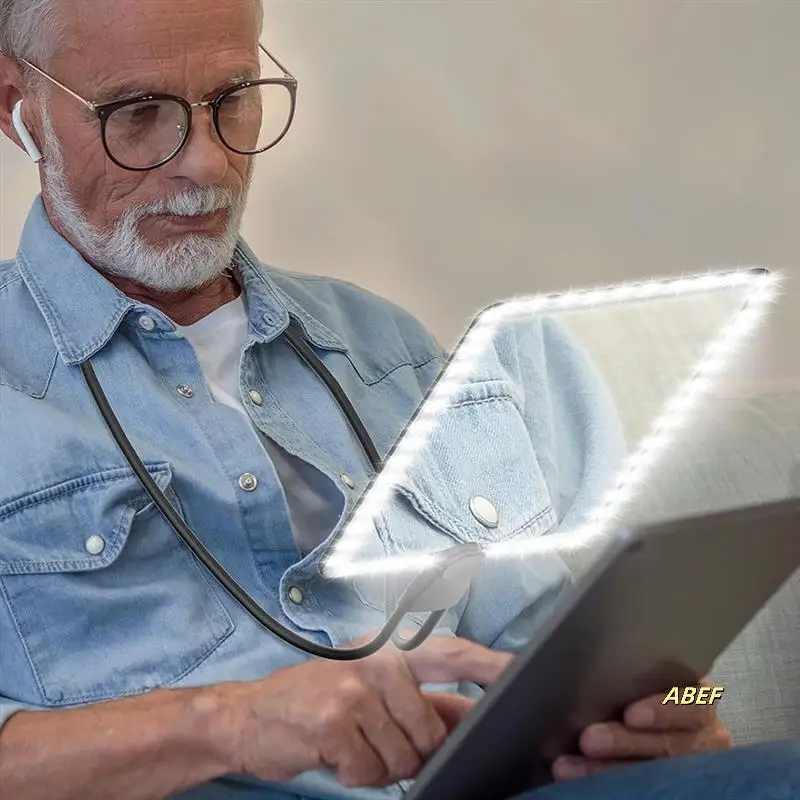 5X Hands Free Magnifying Glass With 50 LED Light,Gooseneck Page Magnifier For Senior Low Vision Reading,Repairing,Sewing
5X Hands Free Magnifying Glass With 50 LED Light,Gooseneck Page Magnifier For Senior Low Vision Reading,Repairing,Sewing