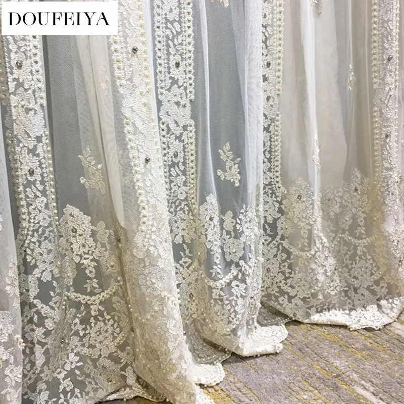 European Embroider Luxury White Tulle Sheer Curtains for Living Room Dining Bedroom Heavy Mbroidery Flowers Lace Cortinas Window
European Embroider Luxury White Tulle Sheer Curtains for Living Room Dining Bedroom Heavy Mbroidery Flowers Lace Cortinas Window