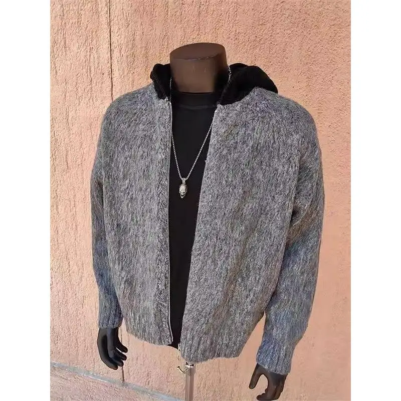 American Retro Hooded Sweater Jaet Men's Sle Autumn Winter Trendy Brand High End Feeling Lazy Knitted irt Bla ey
American Retro Hooded Sweater Jaet Men's Sle Autumn Winter Trendy Brand High End Feeling Lazy Knitted irt Bla ey