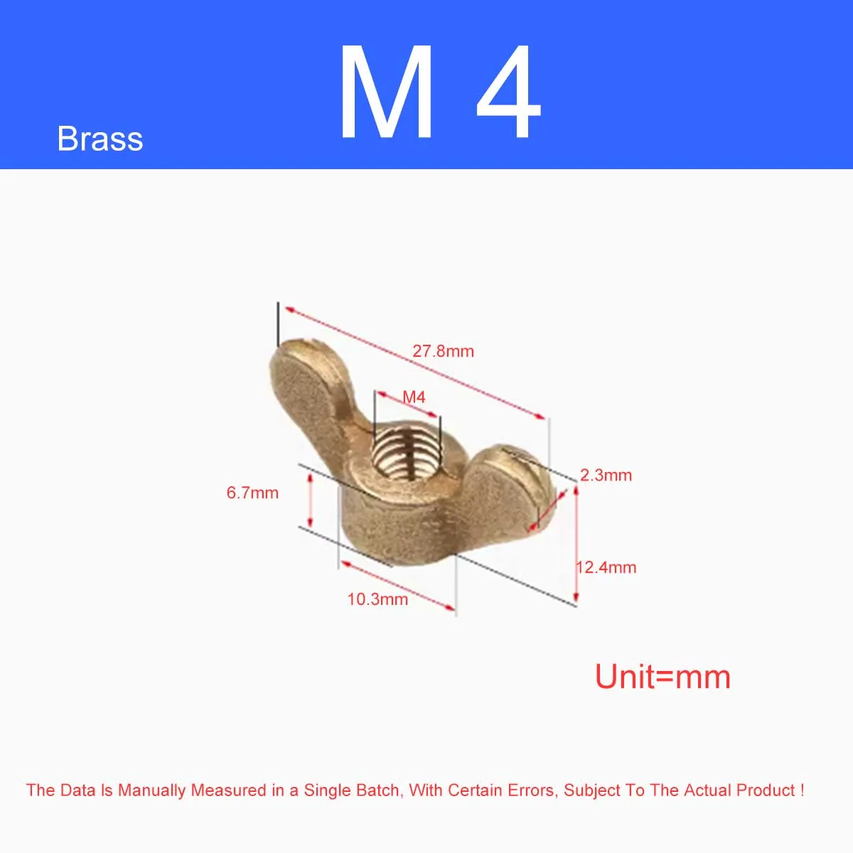 M4M5M6M8M10M12MM14M16M20 Brass Butterfly Hand Twisted Nut
M4M5M6M8M10M12MM14M16M20 Brass Butterfly Hand Twisted Nut