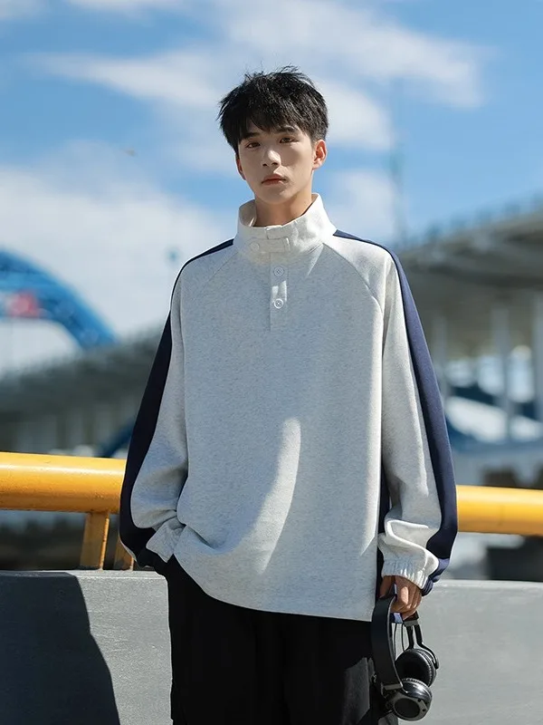 Мужская толстовка оверсайз в американском уличном стиле с цветными блоками, осенне-зимняя, повседневная, свободного кроя, с воротником-стойкой, для пар, модный бренд
Мужская толстовка оверсайз в американском уличном стиле с цветными блоками, осенне-зимняя, повседневная, свободного кроя, с воротником-стойкой, для пар, модный бренд