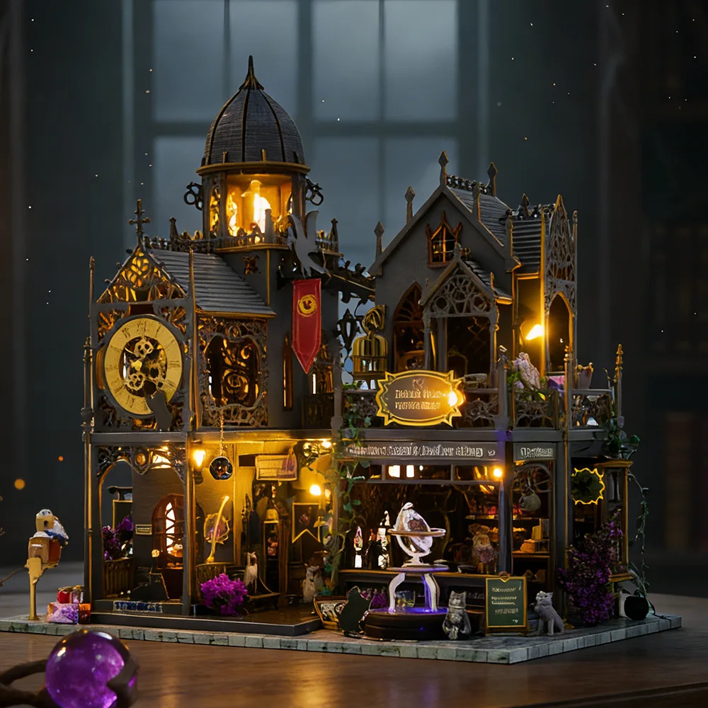 DIY Magic Castle Book Stand Handmade Assembly Wooden Miniature Model DIY Assembly Toy
DIY Magic Castle Book Stand Handmade Assembly Wooden Miniature Model DIY Assembly Toy