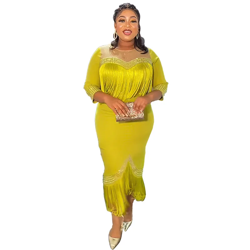 Large Size Women's rican Drill Tassel Dr Faion Sweet High Waist Polyester Fiber Mid-Length Skirt round Ne Seven-Sve
Large Size Women's rican Drill Tassel Dr Faion Sweet High Waist Polyester Fiber Mid-Length Skirt round Ne Seven-Sve