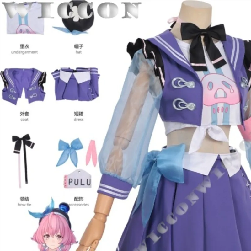 Aurelia Cosplay NTE Game Costume Bow Hat Armband Purple Dress Woman Clothes Halloween Christmas Event Cos Neverness to Everness
Aurelia Cosplay NTE Game Costume Bow Hat Armband Purple Dress Woman Clothes Halloween Christmas Event Cos Neverness to Everness