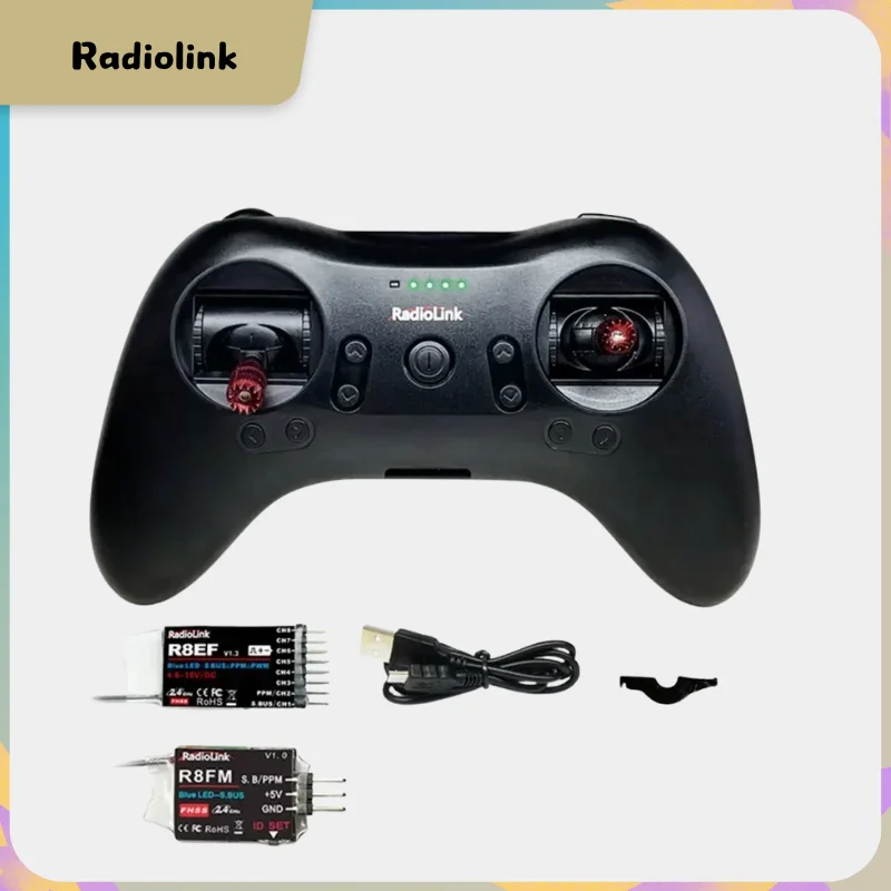 Radiolink New T8S 2.4G 8 Channel Radio Remote Transmitter with Receiver R8EF Game Shape Controller 2000m FPV Drone RC Aircraft
Radiolink New T8S 2.4G 8 Channel Radio Remote Transmitter with Receiver R8EF Game Shape Controller 2000m FPV Drone RC Aircraft