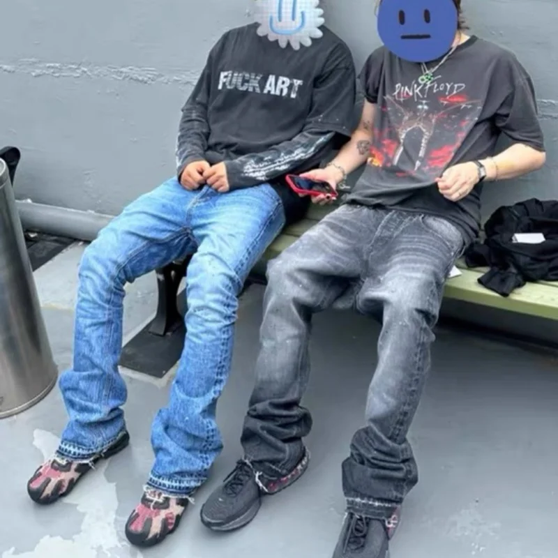 Модные джинсы 2025, новые джинсовые джинсы с микро-клеш, мужские повседневные износостойкие джинсы со средней талией на молнии
Модные джинсы 2025, новые джинсовые джинсы с микро-клеш, мужские повседневные износостойкие джинсы со средней талией на молнии