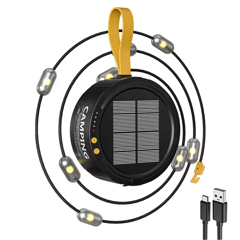Camping Light Solar String Lights Emergency Alarm Solar Tent Camping Lamp with Human Body Sensing Camping Strip Light
Camping Light Solar String Lights Emergency Alarm Solar Tent Camping Lamp with Human Body Sensing Camping Strip Light
