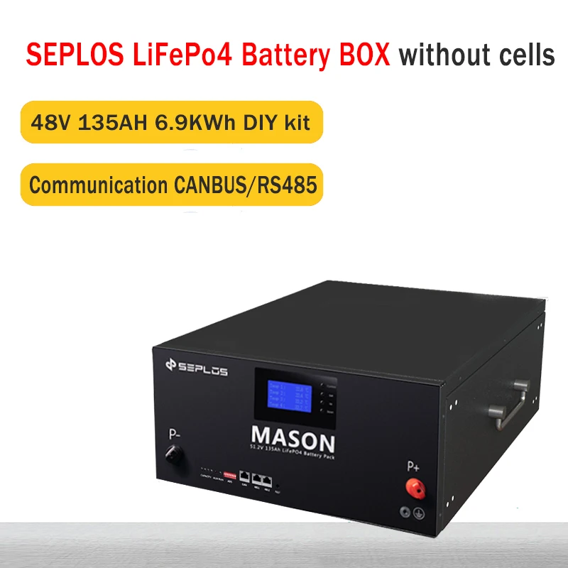SEPLOS 48v 135ah Battery MASON DIY Unit BOX Stack / Rack Type LiFePo4 Battery BOX Without Cells
SEPLOS 48v 135ah Battery MASON DIY Unit BOX Stack / Rack Type LiFePo4 Battery BOX Without Cells