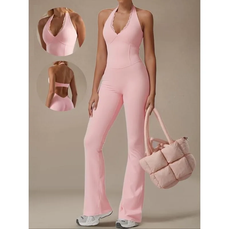 Women's Lace Yoga Jumpsuit V Neck Fashionable Summer Outfit Cross Border Shipping Available Comfortable Yoga Suit for Ladies
Women's Lace Yoga Jumpsuit V Neck Fashionable Summer Outfit Cross Border Shipping Available Comfortable Yoga Suit for Ladies