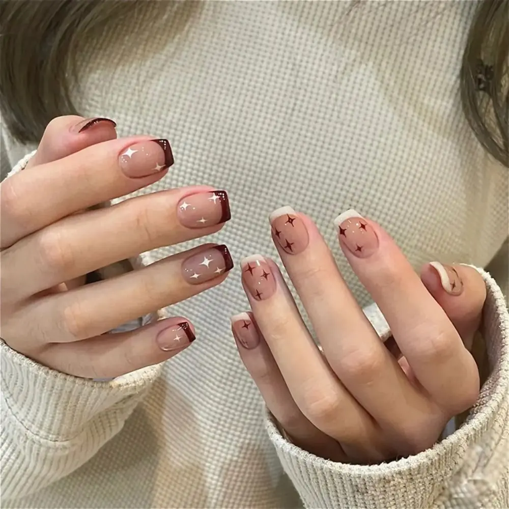 Short Round False Nails Fashion Pink Edge French Fake Nails Detachable Full Cover Nail Tips for DIY
Short Round False Nails Fashion Pink Edge French Fake Nails Detachable Full Cover Nail Tips for DIY