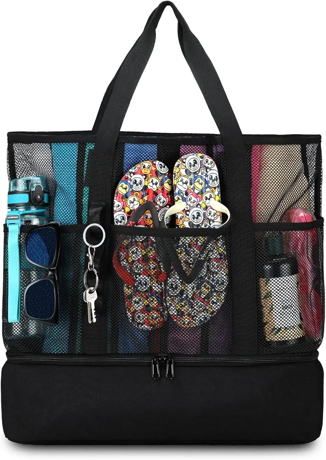 Beach Bag with Cooler, Mesh Beach Tote for Women, Sandproof, 8 Pockets for Pool, Swimming, Travel
Beach Bag with Cooler, Mesh Beach Tote for Women, Sandproof, 8 Pockets for Pool, Swimming, Travel