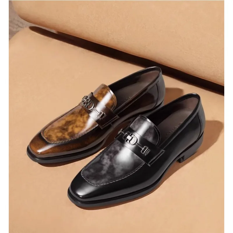 New Men's Casual Leather Shoes Slip On Pointed Toe Breathable Loafers Business Formal Shoes
New Men's Casual Leather Shoes Slip On Pointed Toe Breathable Loafers Business Formal Shoes