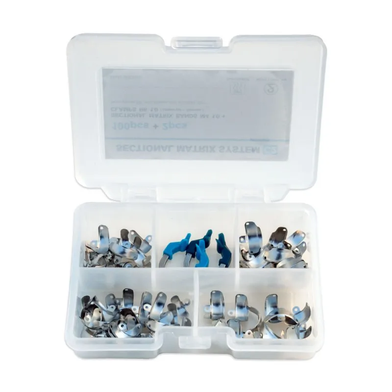 Universal/Narrow Dental Sectional Matrix System Sectional Contoured Matrix Bands M4 Nickel Titanium Clamping Ring Dentist Tools
Universal/Narrow Dental Sectional Matrix System Sectional Contoured Matrix Bands M4 Nickel Titanium Clamping Ring Dentist Tools