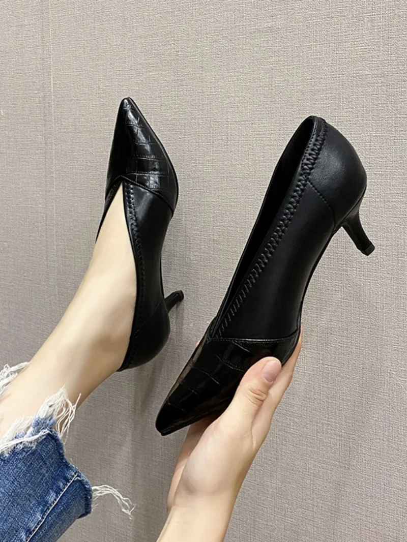 Designer Shoes V Cut Design Thin Heels Fashion Pumps Retro Lady Shoes Pointed Toe Snakeskin Female Dress Shoes Zapatos De Mujer
Designer Shoes V Cut Design Thin Heels Fashion Pumps Retro Lady Shoes Pointed Toe Snakeskin Female Dress Shoes Zapatos De Mujer
