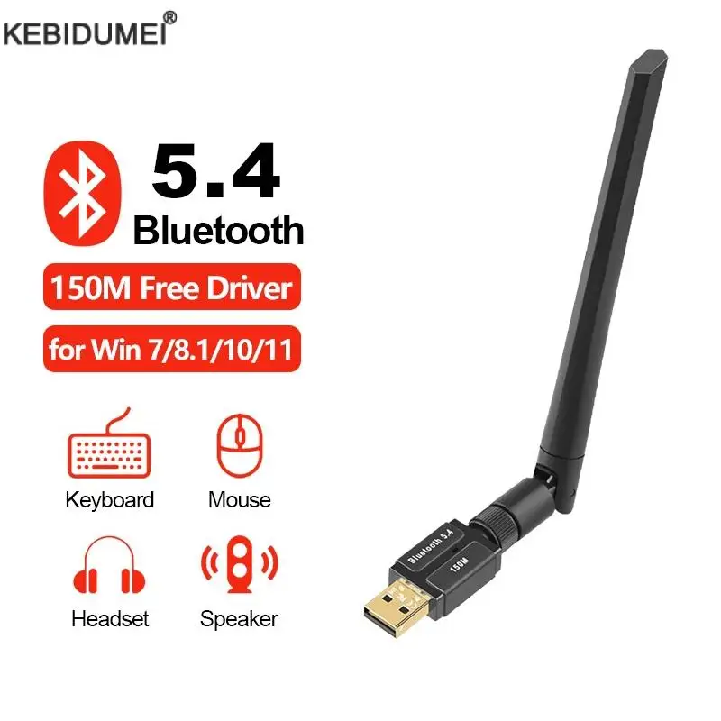 150M Bluetooth Adapter USB Bluetooth 5.4 for PC Dongle Adaptador Wireless Mouse Keyborad Music Audio Receiver USB Transmitter
150M Bluetooth Adapter USB Bluetooth 5.4 for PC Dongle Adaptador Wireless Mouse Keyborad Music Audio Receiver USB Transmitter