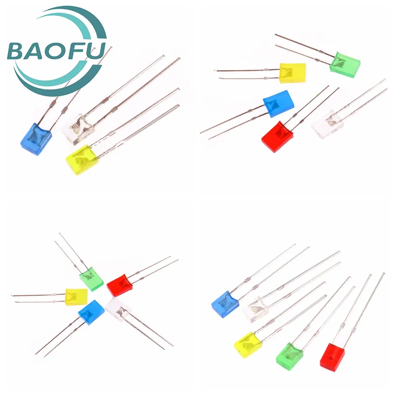 20pcs Square LED 2x3x4mm 2x5x7mm white, blue, red, green, yellow LED lights, direct insertion high brightness light
20pcs Square LED 2x3x4mm 2x5x7mm white, blue, red, green, yellow LED lights, direct insertion high brightness light