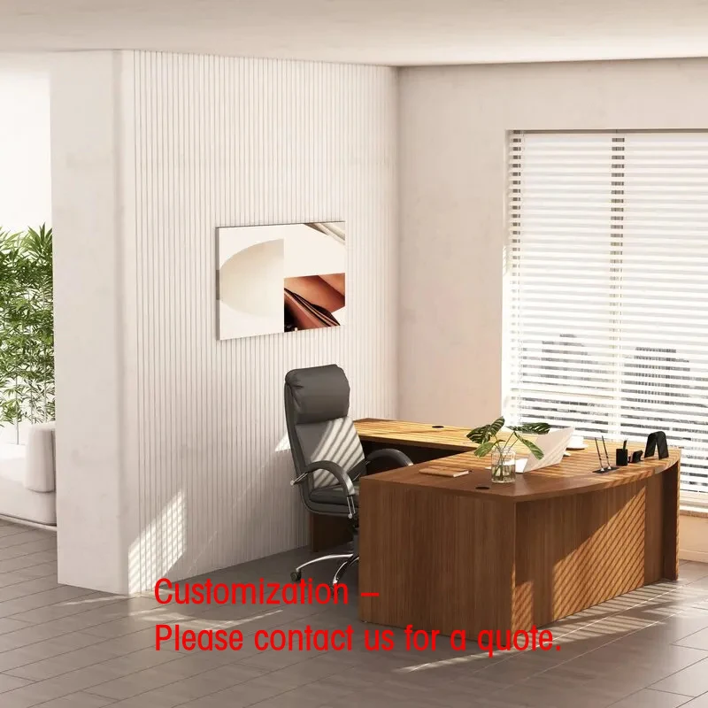 Роскошный деревянный L-образный офисный стол для руководителя с запирающимся шкафом для документов и тумбой для хранения
Роскошный деревянный L-образный офисный стол для руководителя с запирающимся шкафом для документов и тумбой для хранения