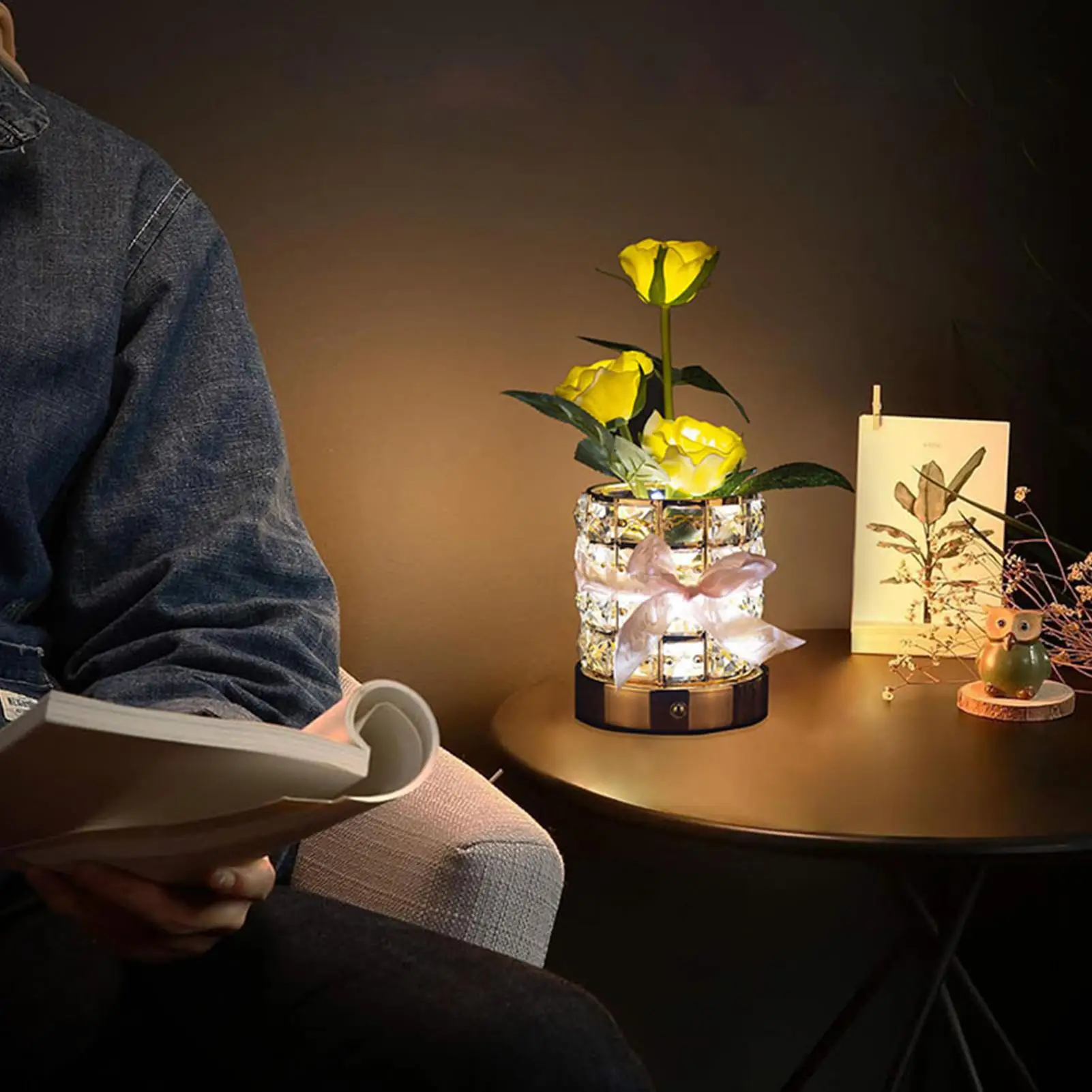 Light Up Rose Bedroom Crystal Lamp 3-Color Dimmable Rose Flower Romantic Decoration For Living Room Bedroom Nightstand
Light Up Rose Bedroom Crystal Lamp 3-Color Dimmable Rose Flower Romantic Decoration For Living Room Bedroom Nightstand