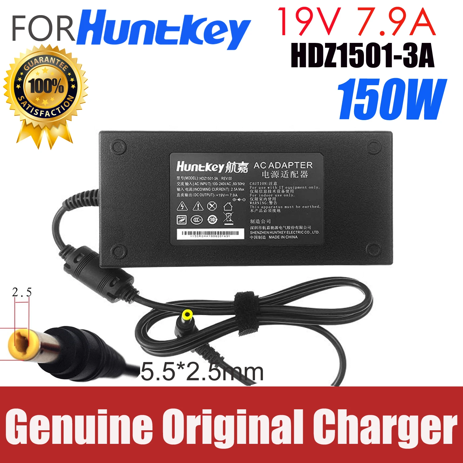 Оригинальный универсальный адаптер для ноутбука Huntkey 19 В 7,9 А 150 Вт, зарядное устройство для игрового ноутбука HDZ1501-3A, источник питания для проектора, оригинальный
Оригинальный универсальный адаптер для ноутбука Huntkey 19 В 7,9 А 150 Вт, зарядное устройство для игрового ноутбука HDZ1501-3A, источник питания для проектора, оригинальный