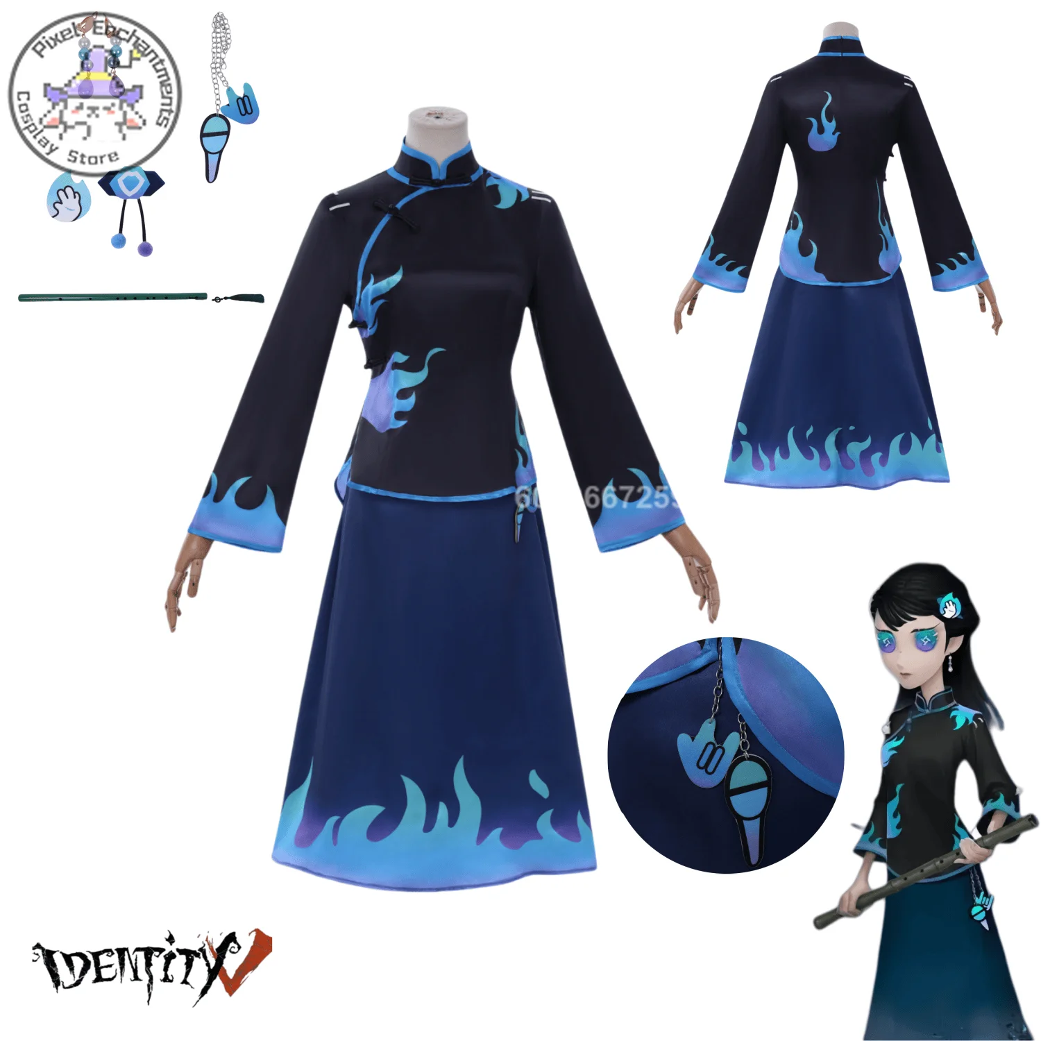 Game Identity V Cosplay Costume Anime Qi Shiyi Role Playing Blue Dress for Women Comic Con Halloween Party Suit Clothes Wig Set
Game Identity V Cosplay Costume Anime Qi Shiyi Role Playing Blue Dress for Women Comic Con Halloween Party Suit Clothes Wig Set