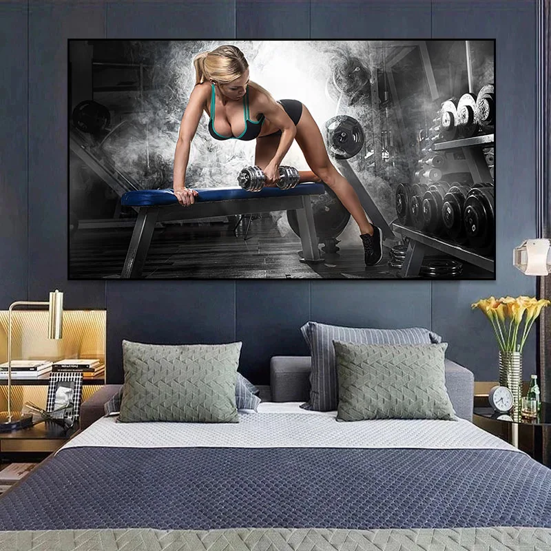 Sexy and Bodybuilding Girl Fitness Canvas Painting Modern Posters and Prints Wall Art Pictures for Gym Living Room Home Decor
Sexy and Bodybuilding Girl Fitness Canvas Painting Modern Posters and Prints Wall Art Pictures for Gym Living Room Home Decor