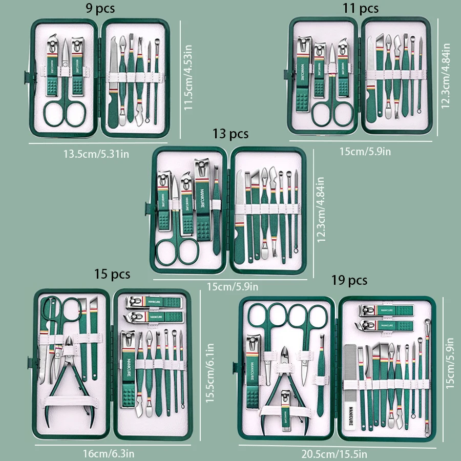 Manicure Nail Cutter Set Stainless Steel Nail Clippers Set With Folding Bag Manicure Kits Scissors Makeup Beauty Tool
Manicure Nail Cutter Set Stainless Steel Nail Clippers Set With Folding Bag Manicure Kits Scissors Makeup Beauty Tool