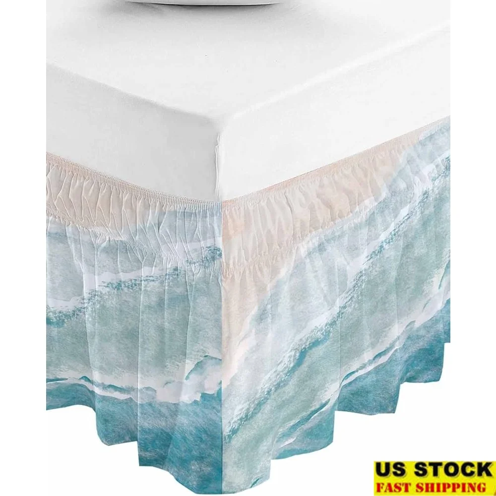 Adjustable Queen Bed Skirt 18 Inch Drop Nautical Dust Ruffle Easy Installation Elastic Cover Ideal Beach Themed Bedrooms
Adjustable Queen Bed Skirt 18 Inch Drop Nautical Dust Ruffle Easy Installation Elastic Cover Ideal Beach Themed Bedrooms