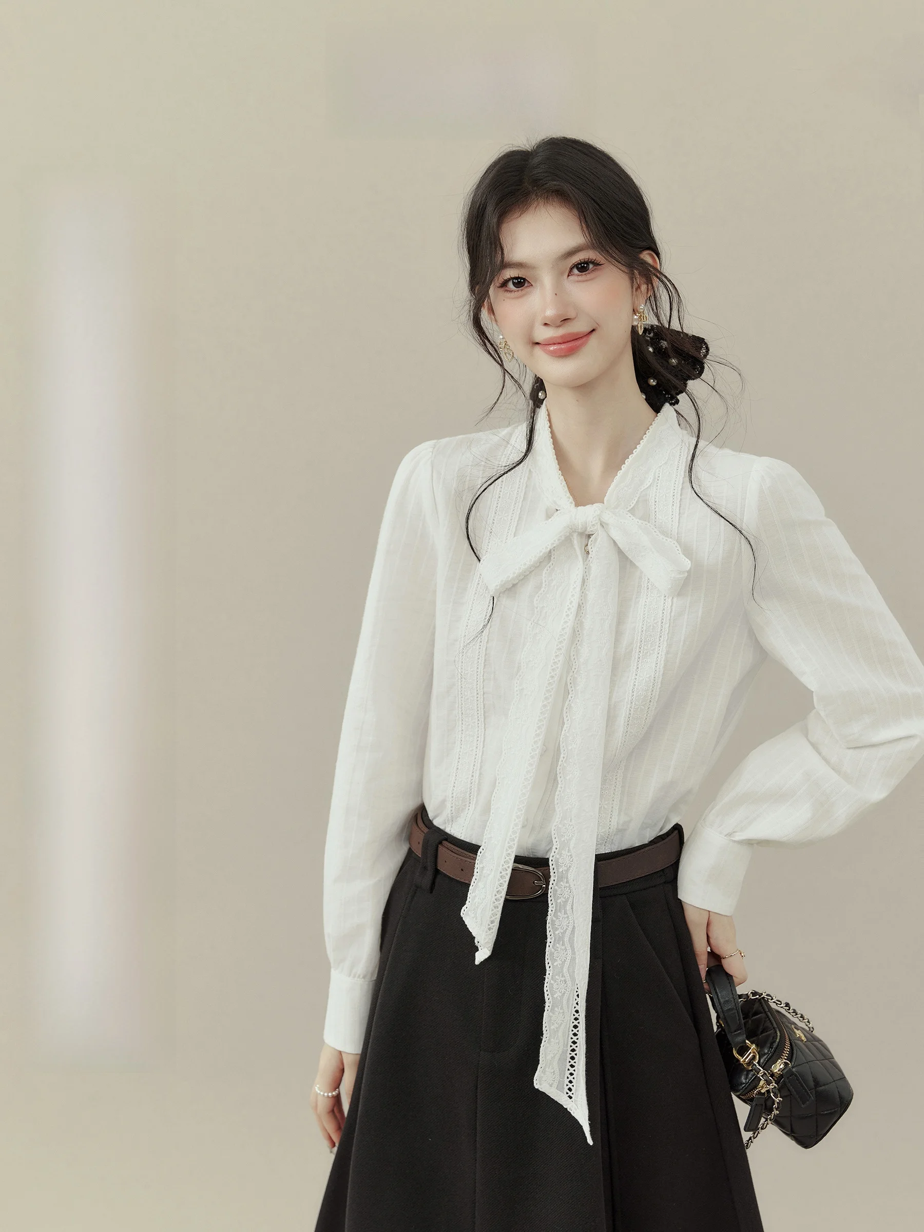 Женский топ White Long Sve irt Knot с поясом для внутреннего ношения, топ French Sle Waist Cinched A-Line Sve ex Autumn W...
Женский топ White Long Sve irt Knot с поясом для внутреннего ношения, топ French Sle Waist Cinched A-Line Sve ex Autumn W...