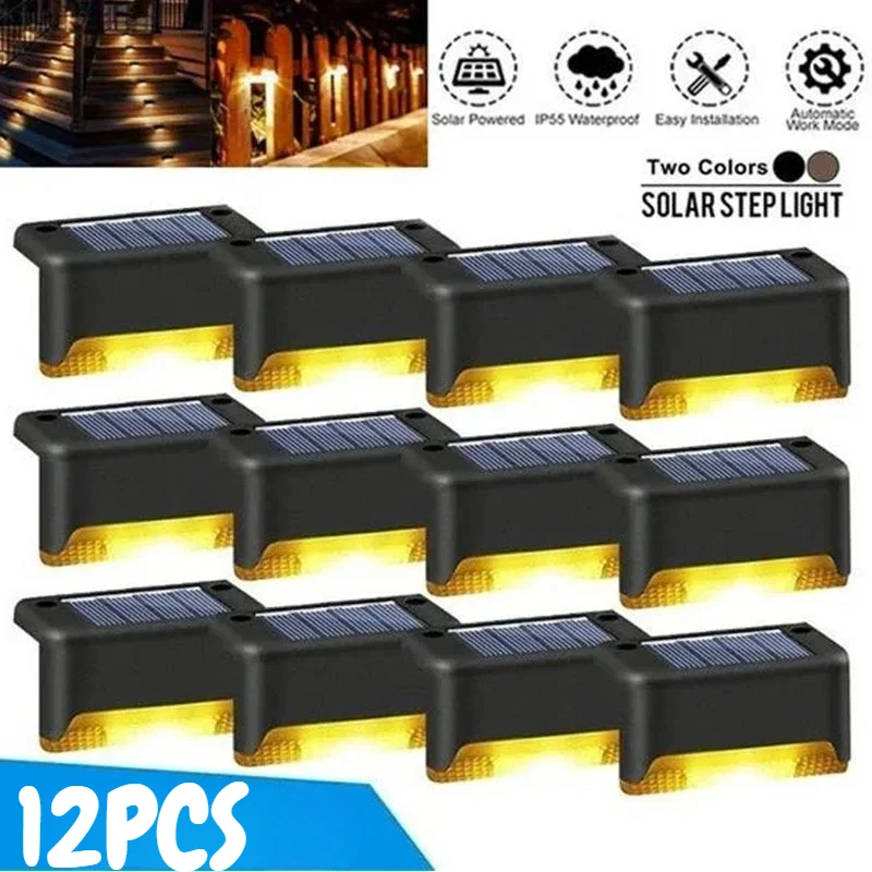1-12PCS Solar Stair Light Outdoor Waterproof LED Step Lamp for Fence Railing Garden Pathway Deck Yard Lighting
1-12PCS Solar Stair Light Outdoor Waterproof LED Step Lamp for Fence Railing Garden Pathway Deck Yard Lighting