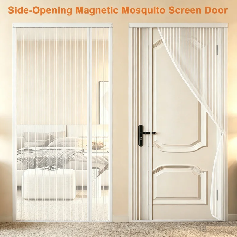 Magnetic Screen Door Curtain, Reversible Left/Right Curtains, Insect-Proof Mesh Door Curtain, Balcony & French Doors-White
Magnetic Screen Door Curtain, Reversible Left/Right Curtains, Insect-Proof Mesh Door Curtain, Balcony & French Doors-White