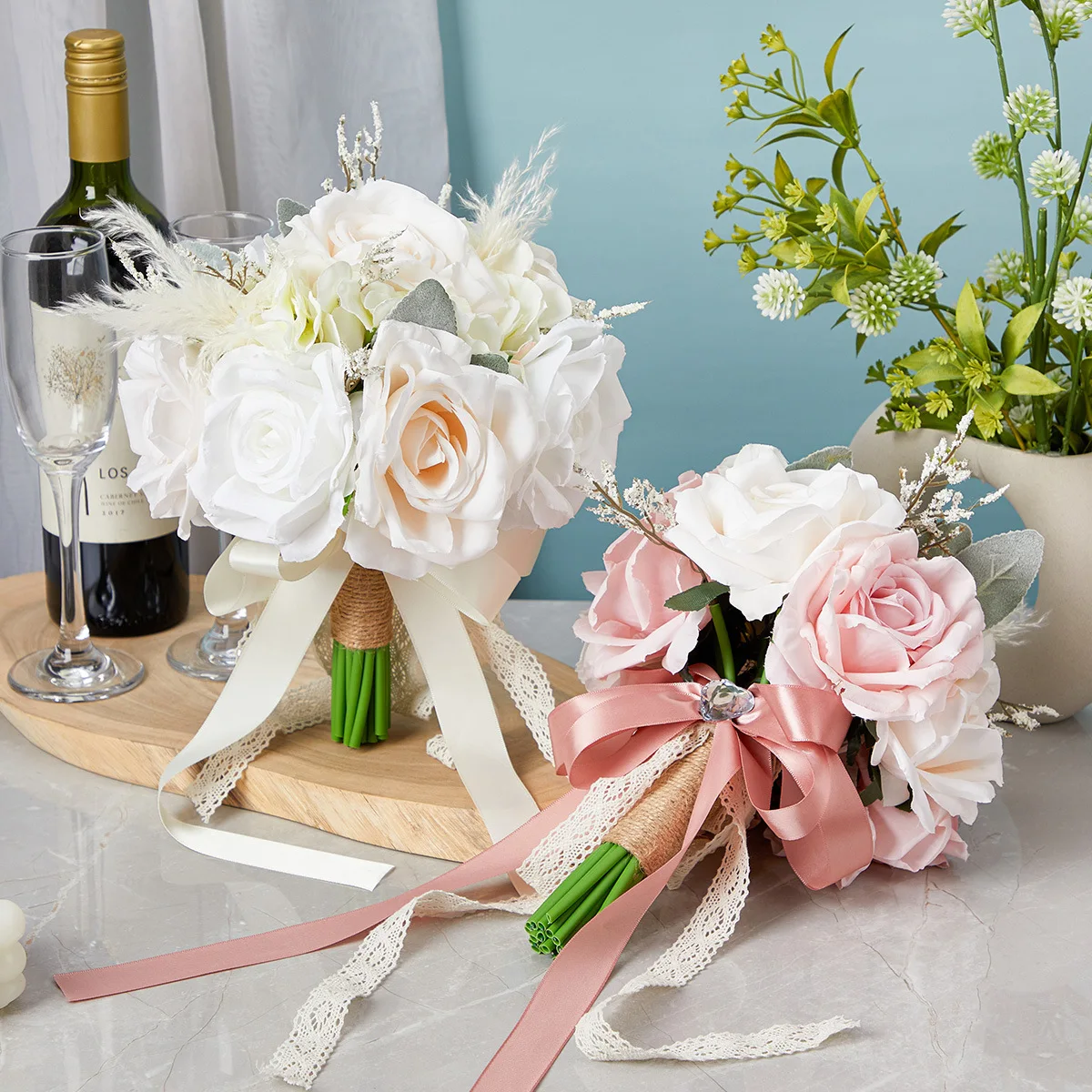 Bride hand bouquet western wedding simulation flower hand holding bouquet wedding corsage props new bridal artificial flowers
Bride hand bouquet western wedding simulation flower hand holding bouquet wedding corsage props new bridal artificial flowers