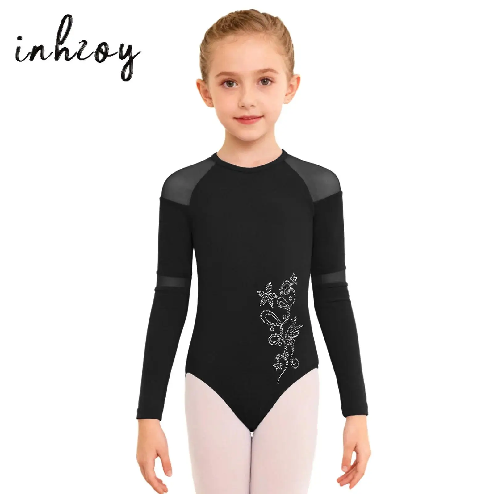 Kids Girls Gymnastics Figure Skating Dance Leotard Sheer Mesh Splice Long Sleeves Thin Fleece Lined Rhinestone Flower Bodysuit
Kids Girls Gymnastics Figure Skating Dance Leotard Sheer Mesh Splice Long Sleeves Thin Fleece Lined Rhinestone Flower Bodysuit