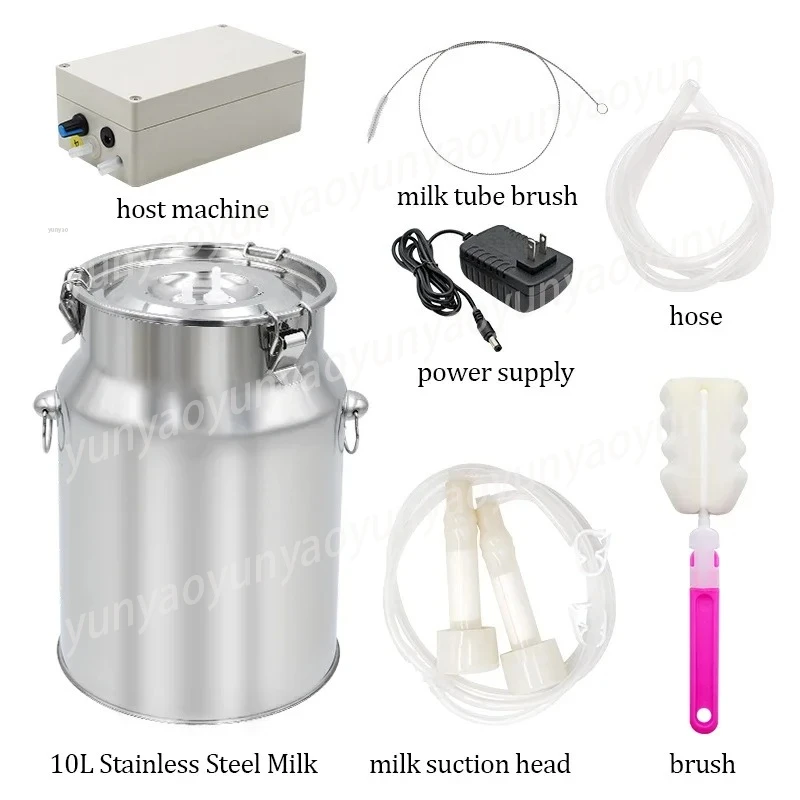 10L Cattle/Goat Milking Machine 220V Cattle Electric/Pulsating Milking Machine Stainless Steel Milker Bucket Vacuum Pump
10L Cattle/Goat Milking Machine 220V Cattle Electric/Pulsating Milking Machine Stainless Steel Milker Bucket Vacuum Pump