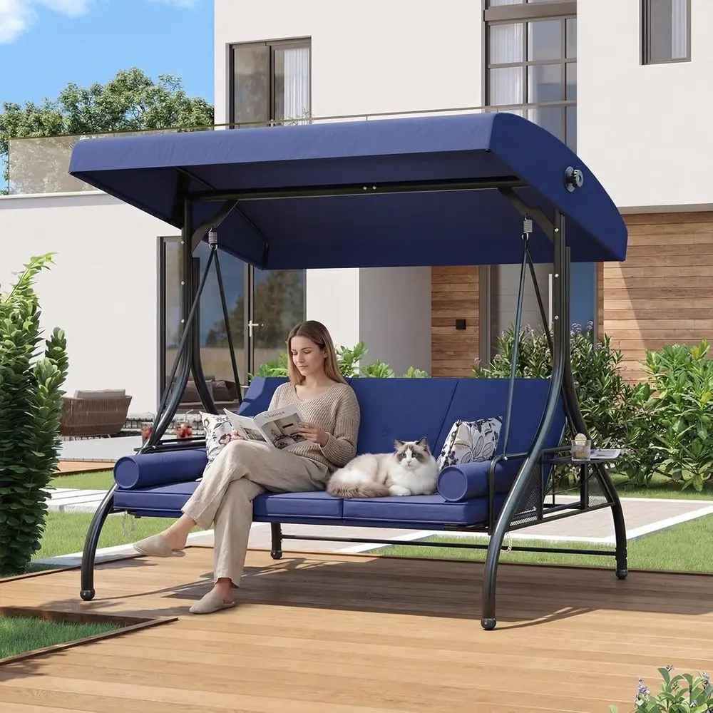 Outdoor Porch Swing with Stand and , 3 Seats Outdoor Swings or Adults, Convertible 2 in 1 Swing Bed with Cup Holder, Patio Swing
Outdoor Porch Swing with Stand and , 3 Seats Outdoor Swings or Adults, Convertible 2 in 1 Swing Bed with Cup Holder, Patio Swing