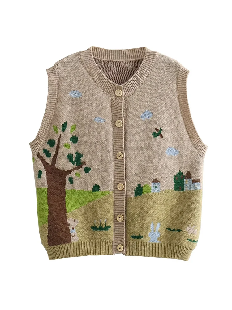 Y2K Girls Sweet Cartoon Knitted Waistcoat 2023 Autumn Fashion Ladies Cute Knitwear Vest Soft Women Chic Outfits Sweaters
Y2K Girls Sweet Cartoon Knitted Waistcoat 2023 Autumn Fashion Ladies Cute Knitwear Vest Soft Women Chic Outfits Sweaters