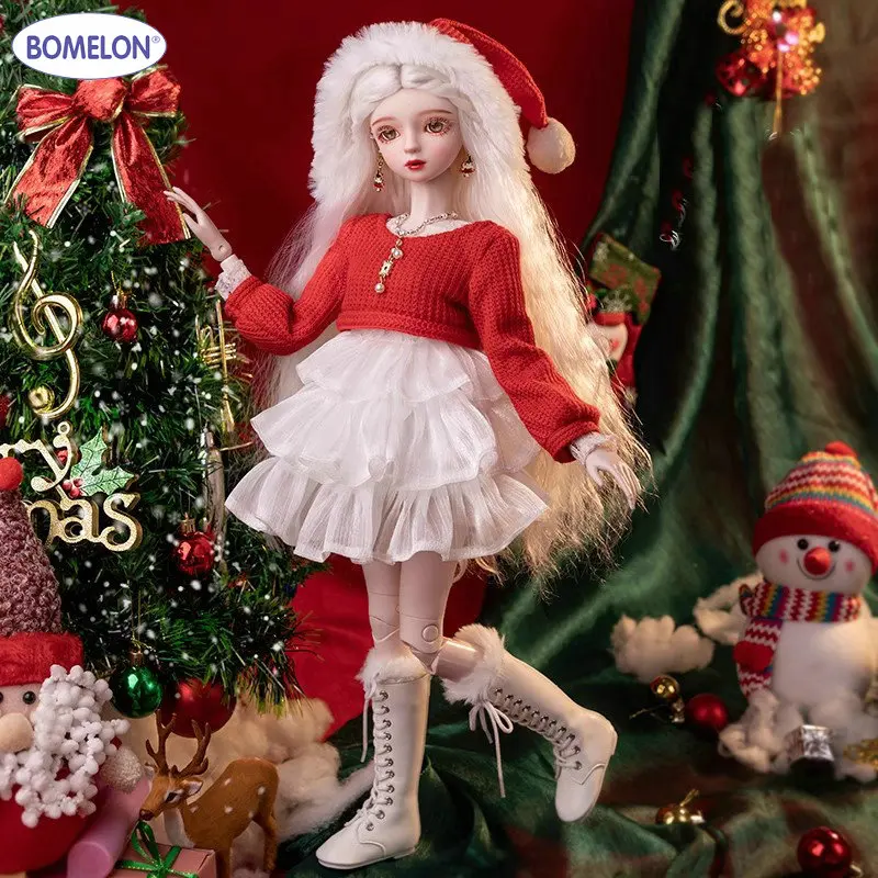 New 1/3 Bjd Full Set Doll Big 60cm Beautiful Red Knitted Dress Christmas Doll Girls Gifts for The New Year
New 1/3 Bjd Full Set Doll Big 60cm Beautiful Red Knitted Dress Christmas Doll Girls Gifts for The New Year