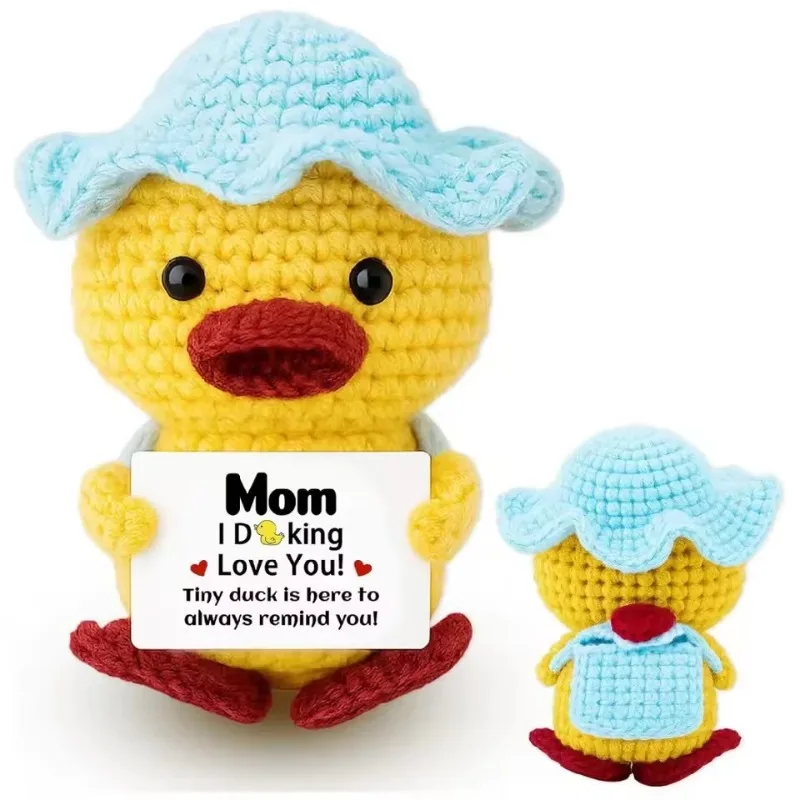 Warm Accompany Theme Handmade Knit Duck Stuffed Doll Unique Backpack Decoration Household Display Mood Relief Loving Gift
Warm Accompany Theme Handmade Knit Duck Stuffed Doll Unique Backpack Decoration Household Display Mood Relief Loving Gift