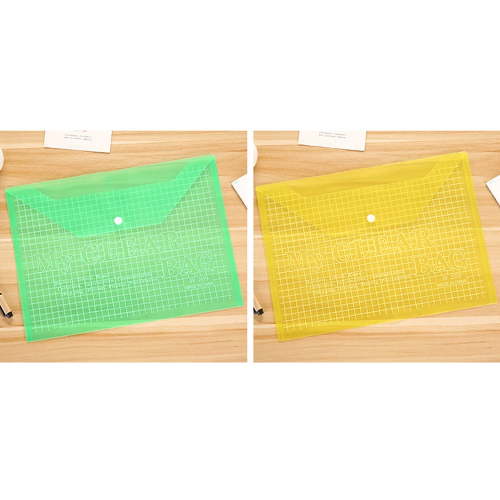 12 Pcs Snap Document Pocket Office File Holder Button Organizer Bag Transparent
12 Pcs Snap Document Pocket Office File Holder Button Organizer Bag Transparent