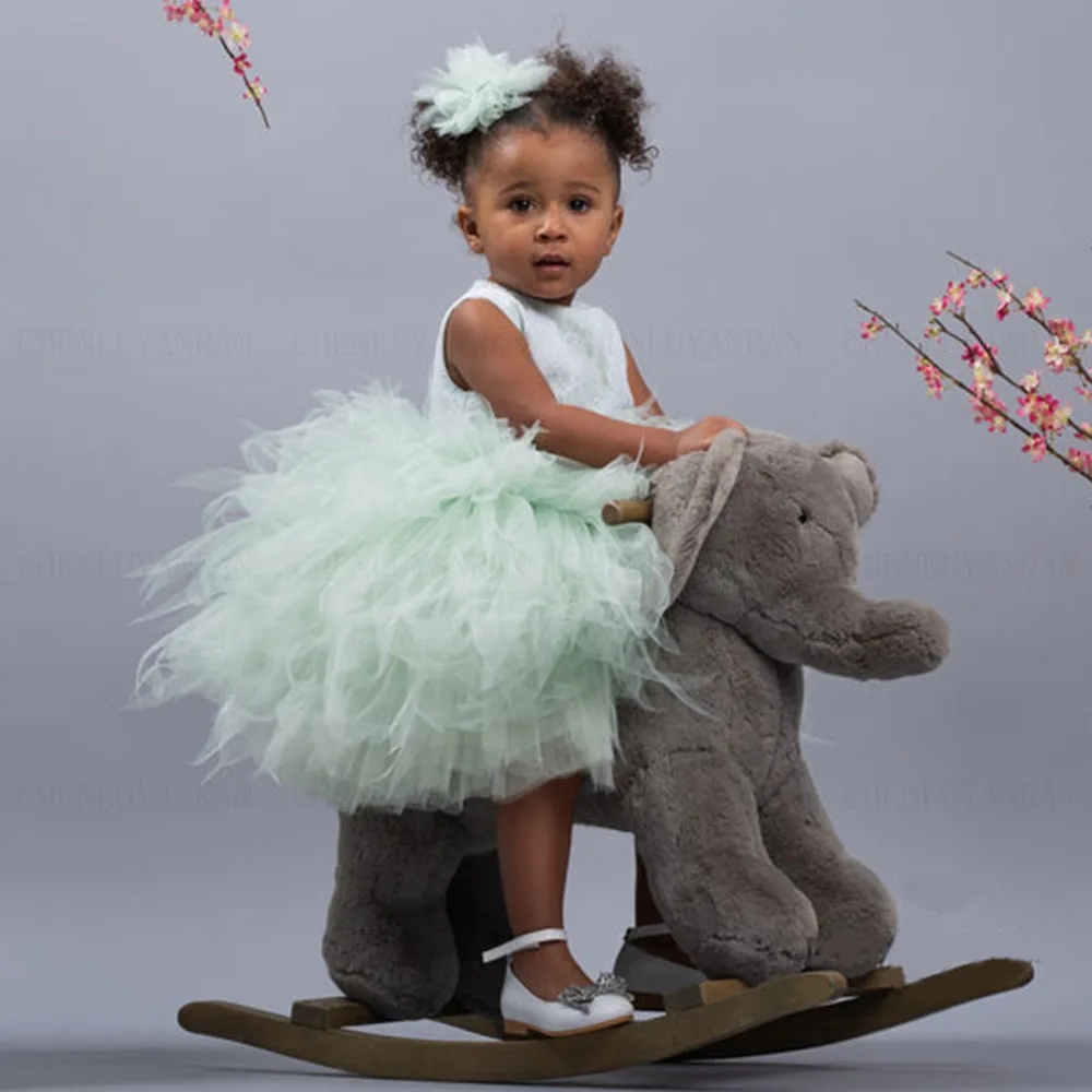 Mint Green Cute Flower Girl Dress A-Line Puffy Girls Princess Wedding Party Dress Lace Tulle Short First Communion Gown Dress
Mint Green Cute Flower Girl Dress A-Line Puffy Girls Princess Wedding Party Dress Lace Tulle Short First Communion Gown Dress