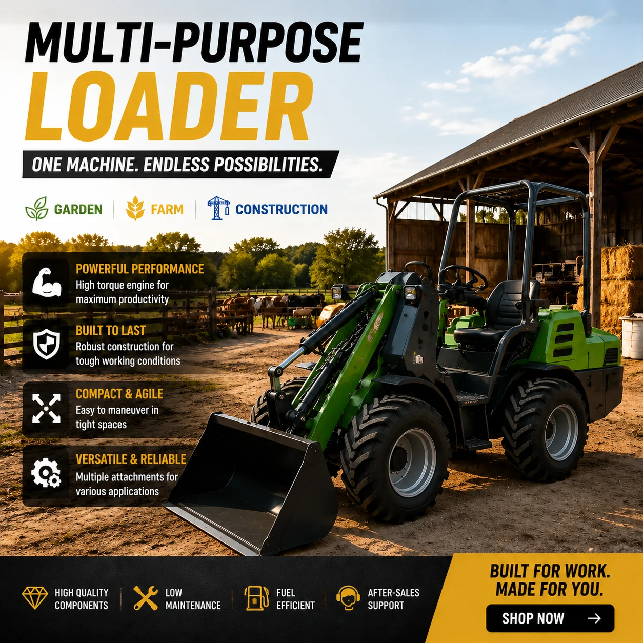 Custom CE Euro 5 KZL918 Telescopic Loader for Building Materials Handling and Farm Operations
Custom CE Euro 5 KZL918 Telescopic Loader for Building Materials Handling and Farm Operations
