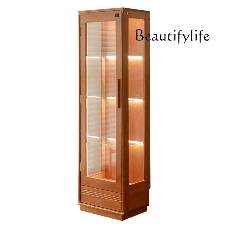 Nordic Solid Wood Combined Bookcase Japanese-Style Cherrywood Glass Storage Display Sideboard Cabinet with Door
Nordic Solid Wood Combined Bookcase Japanese-Style Cherrywood Glass Storage Display Sideboard Cabinet with Door