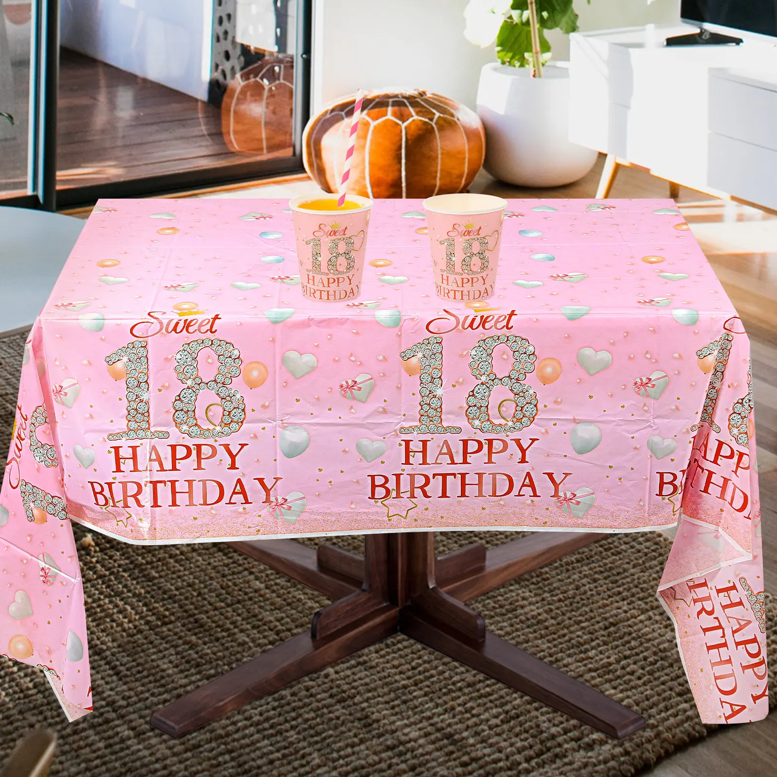 1Set 18th Birthday Disposable Party Tableware Set Festival Dinnerware Kit Cups Plates Cutlery Birthday Supplies
1Set 18th Birthday Disposable Party Tableware Set Festival Dinnerware Kit Cups Plates Cutlery Birthday Supplies